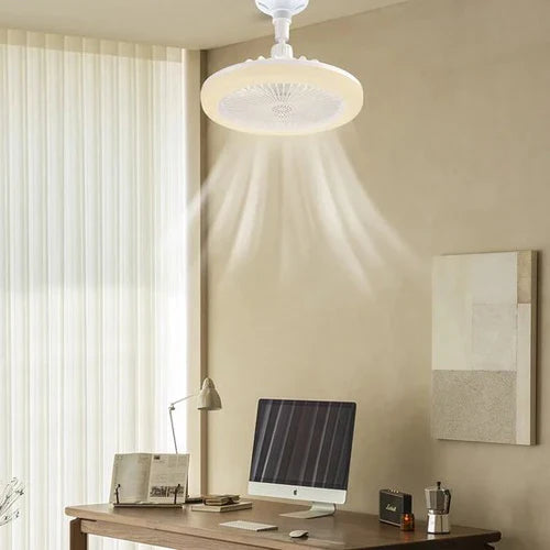 Ceiling Fan with LED Light – Fits Any Lamp Socket, Comes with Remote Control